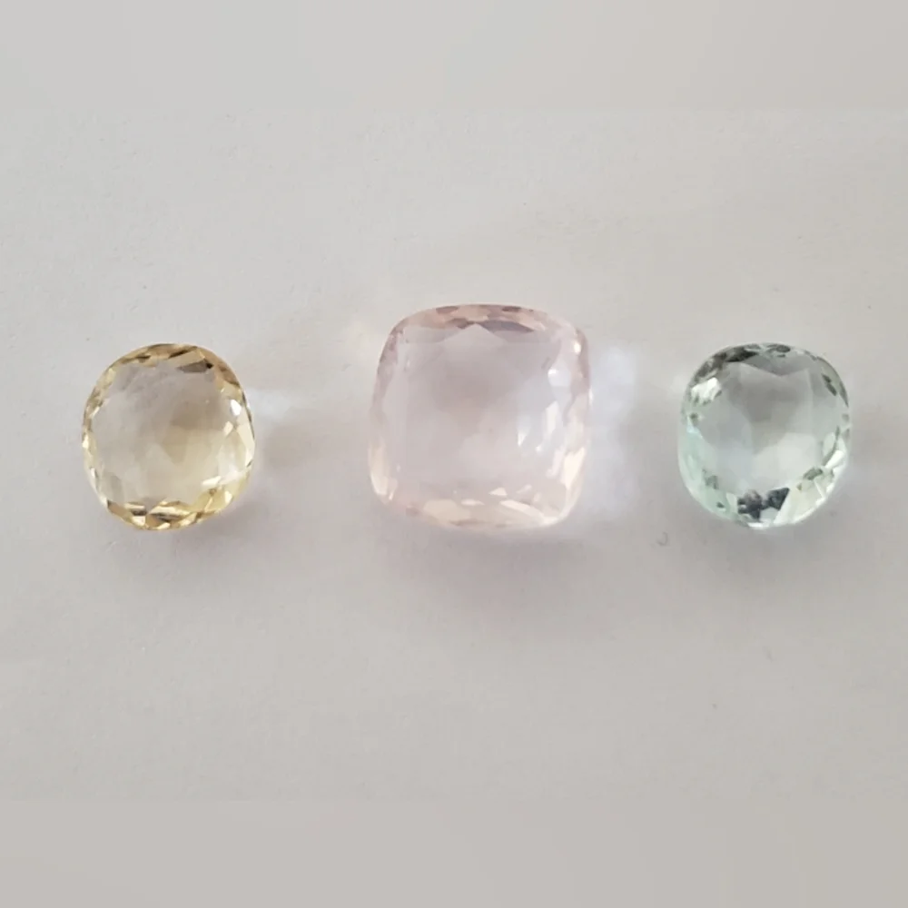 Beryl Gemstones, Trio, Loose, Brazilian - Picture 2 of 4
